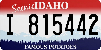 ID license plate I815442