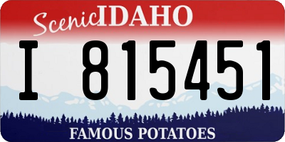 ID license plate I815451