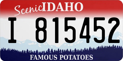 ID license plate I815452