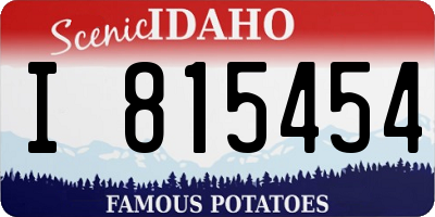 ID license plate I815454
