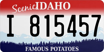ID license plate I815457