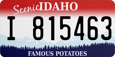 ID license plate I815463
