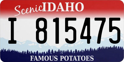 ID license plate I815475