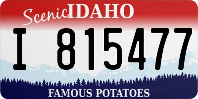 ID license plate I815477