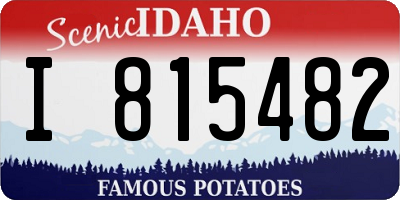 ID license plate I815482