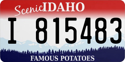 ID license plate I815483