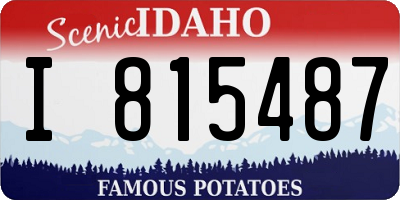 ID license plate I815487