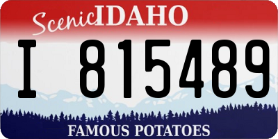 ID license plate I815489