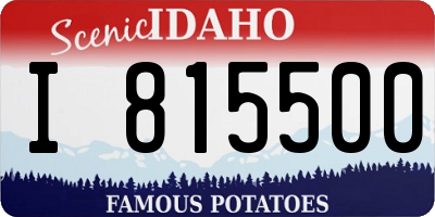 ID license plate I815500