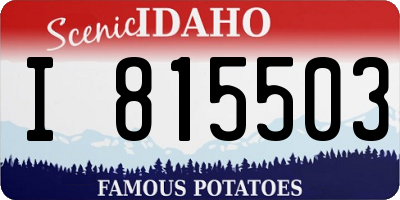 ID license plate I815503