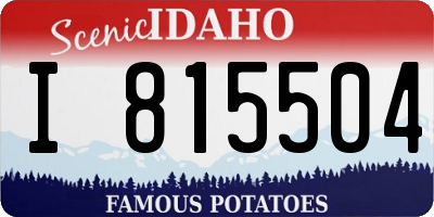 ID license plate I815504