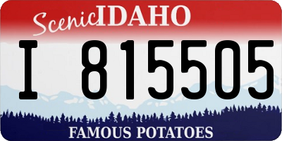 ID license plate I815505