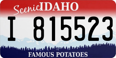 ID license plate I815523