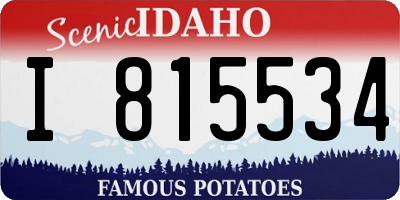 ID license plate I815534