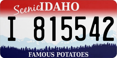 ID license plate I815542