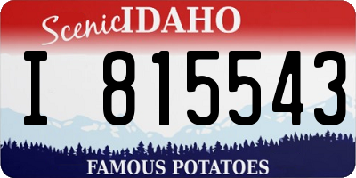 ID license plate I815543