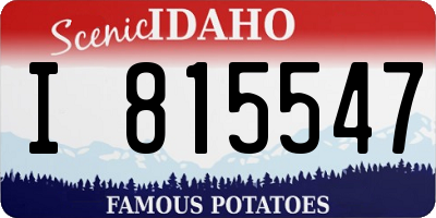 ID license plate I815547