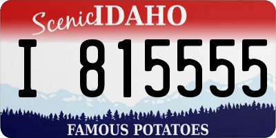 ID license plate I815555
