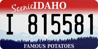ID license plate I815581