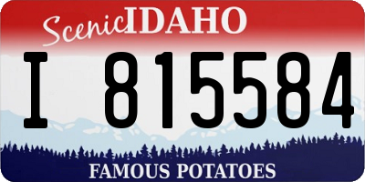 ID license plate I815584