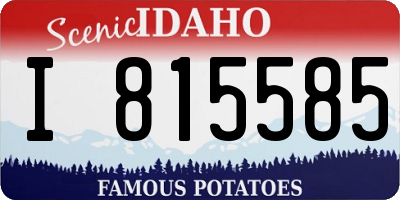 ID license plate I815585