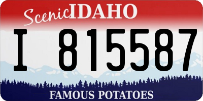 ID license plate I815587