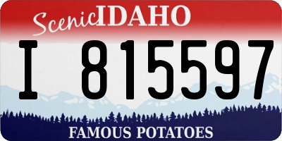 ID license plate I815597