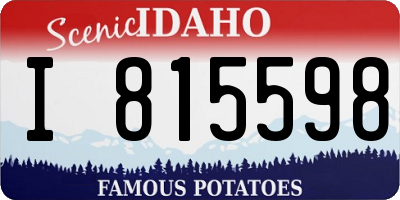 ID license plate I815598