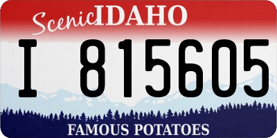 ID license plate I815605