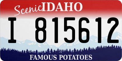 ID license plate I815612