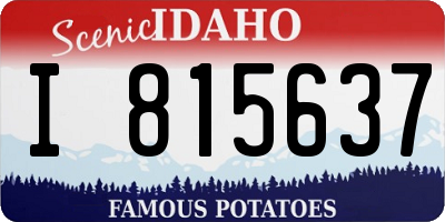 ID license plate I815637