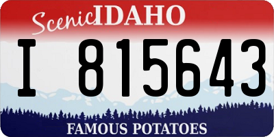 ID license plate I815643