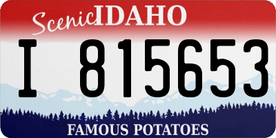 ID license plate I815653