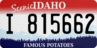 ID license plate I815662