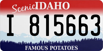 ID license plate I815663