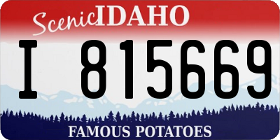 ID license plate I815669