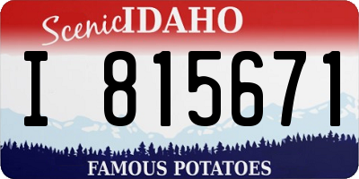 ID license plate I815671