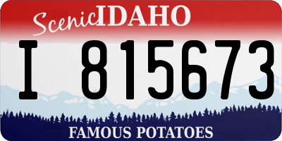 ID license plate I815673