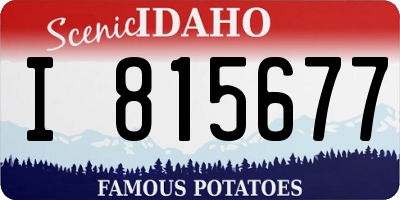 ID license plate I815677
