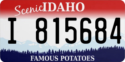 ID license plate I815684