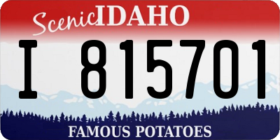 ID license plate I815701
