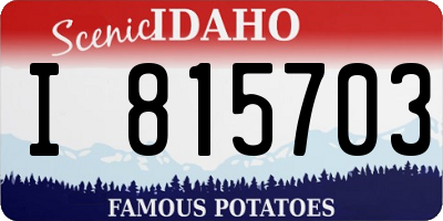 ID license plate I815703