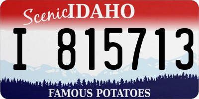 ID license plate I815713