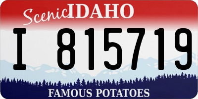 ID license plate I815719