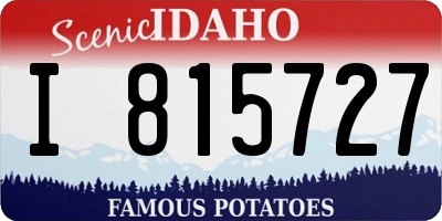 ID license plate I815727