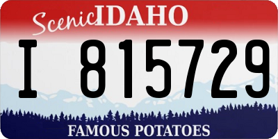 ID license plate I815729
