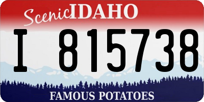 ID license plate I815738