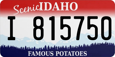 ID license plate I815750