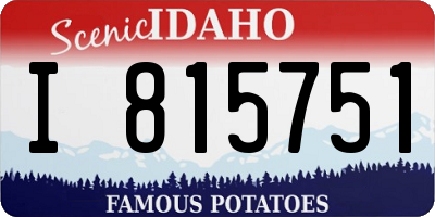 ID license plate I815751
