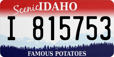 ID license plate I815753